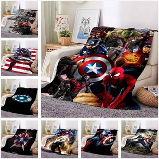 Chăn Quấn in Hình Khiên Captain America Siêu Anh Hùng Marvel Thoải Mái Thoáng Khí Cho Sofa / Văn Phòng / Ngủ Trưa H