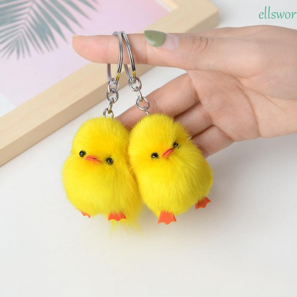 Móc Khóa Hình Vịt Vàng Dễ Thương Dùng Trang Trí