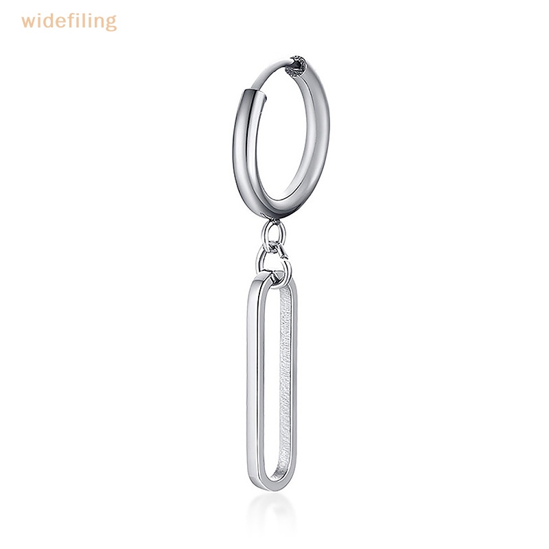 1 Đôi Bông Tai Hình Lưỡi Dao Cạo Rỗng Bằng Thép Không Gỉ Phong Cách Punk Hip Hop Thời Trang Cho Nam Và Nữ