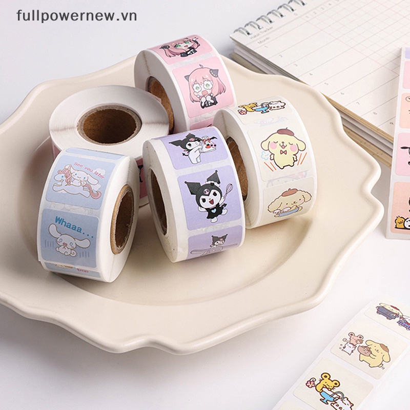 Cuộn 500 Miếng Dán Hoạt Hình Chó Sanrio ers Kuromipacha Dễ Thương Dùng Làm Quà Tặng vn