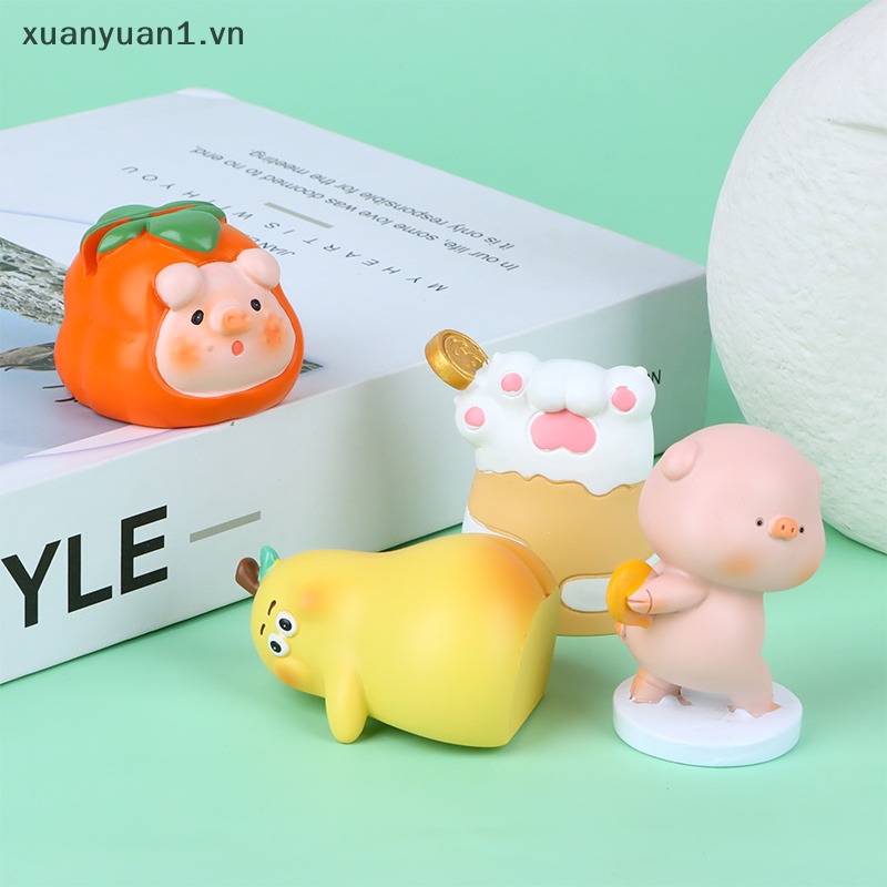 Chú Heo Hoạt Hình Xinh Xắn Trang Trí Tiểu Cảnh / Xe Hơi