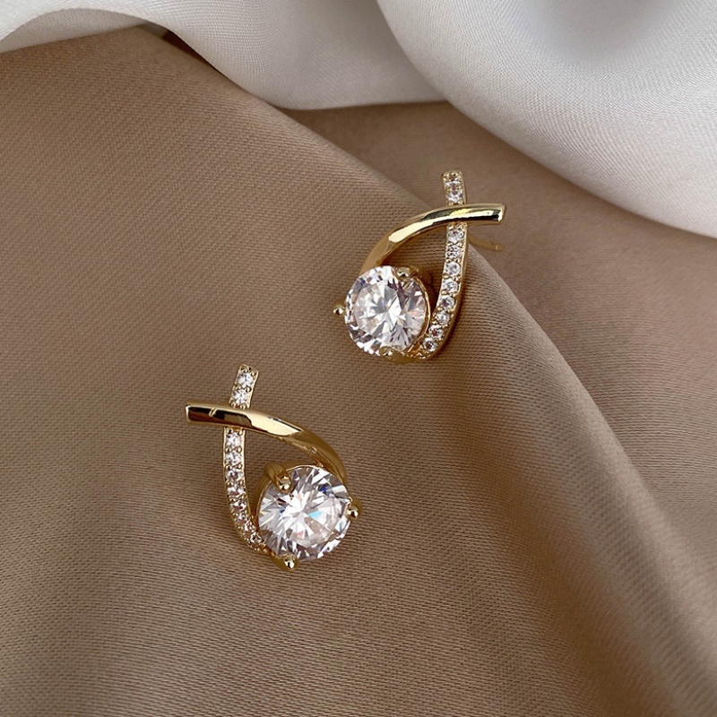 Bông Tai Đính Đá zircon Cao Cấp Thời Trang 2023