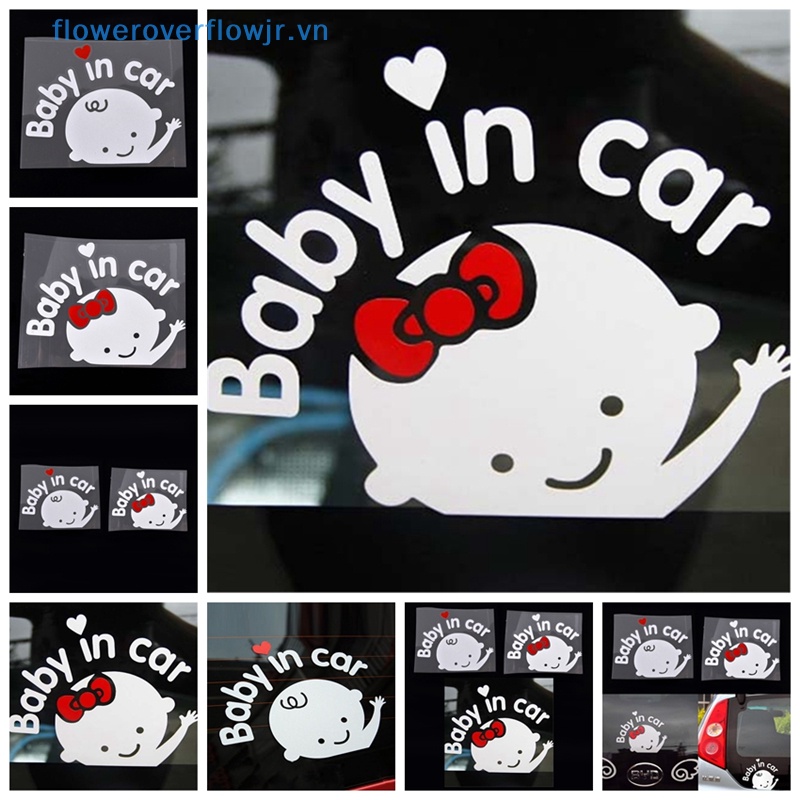 Sticker Phản Quang Baby In Car Dán Trang Trí Xe Hơi