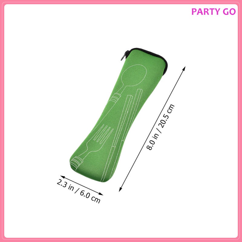 Bộ 4 Túi Đựng Dao Nĩa Bằng Thép Không Gỉ Tiện Dụng Khi Đi Du Lịch