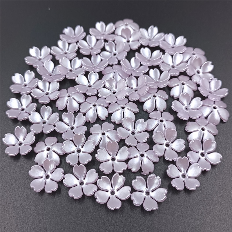 Set 40 Hạt 14mm Hình Hoa Anh Đào Tự Làm Trang Sức