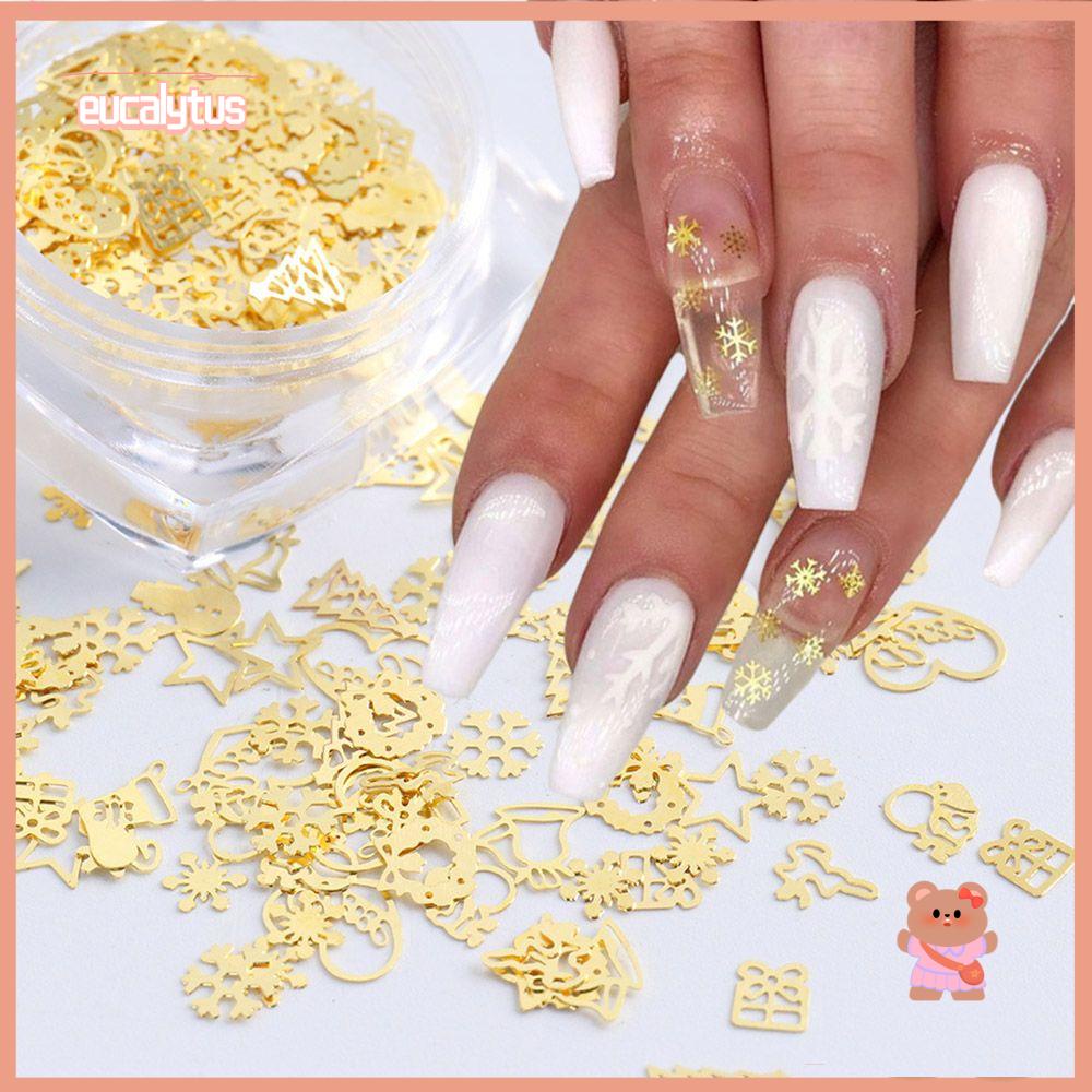 Set 120 Hạt Sequin Lấp Lánh Trang Trí Móng Nghệ Thuật|Hạt Kim Loại Trang Trí