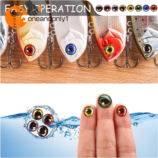 Bộ 765 Mắt Cá 3d 4d Kích Thước 3-10mm Gắn Mồi Câu Giả