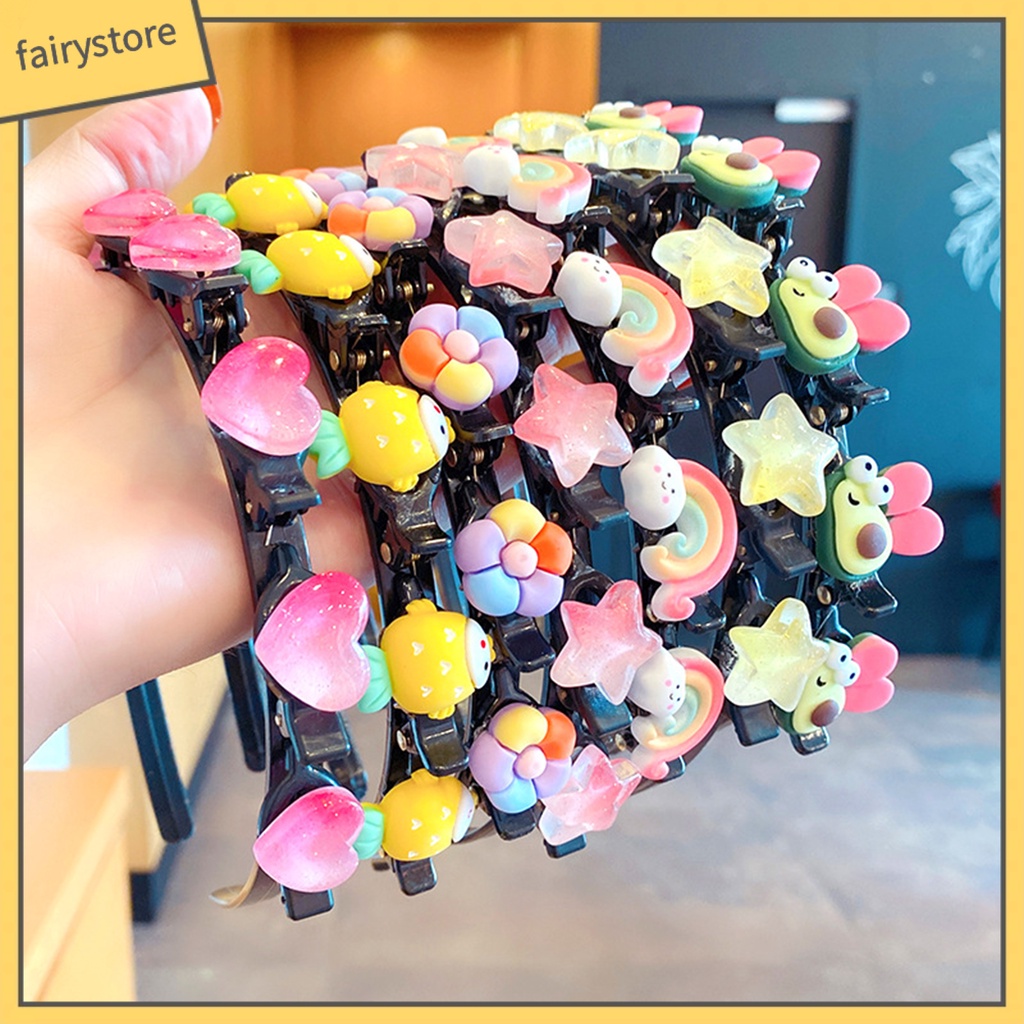 Băng Đô Cài Tóc Co Giãn Nhiều Họa Tiết Dễ Thương Cho Bé Gái