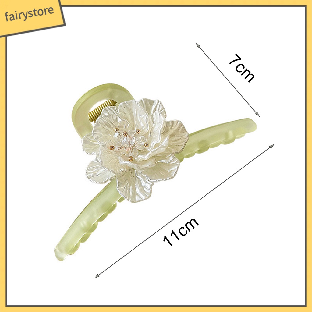 [FRO] Kẹp Tóc Càng Cua Đính Hoa Sang Trọng Thanh Lịch Chất Lượng Cao Viền Mịn Màng Phong Cách Ngọt Ngào Cho Nữ