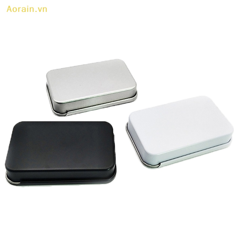 Hộp Thiếc Nhỏ Đựng Kem Dưỡng Râu 8x5x1.5cm Có Nắp Trượt Tiện Dụng