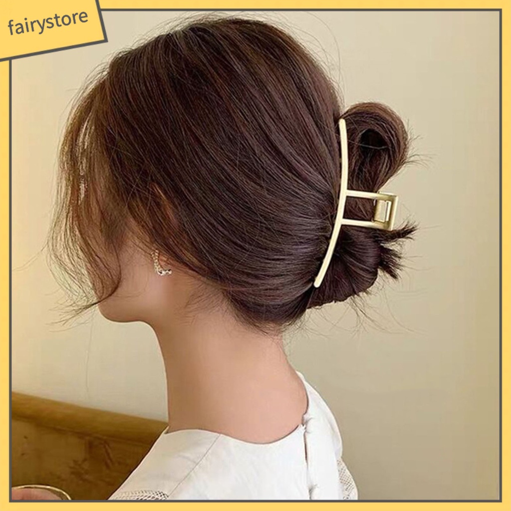 Kẹp Tóc Hình Vỏ Sò Màu Vàng Thời Trang Đơn Giản