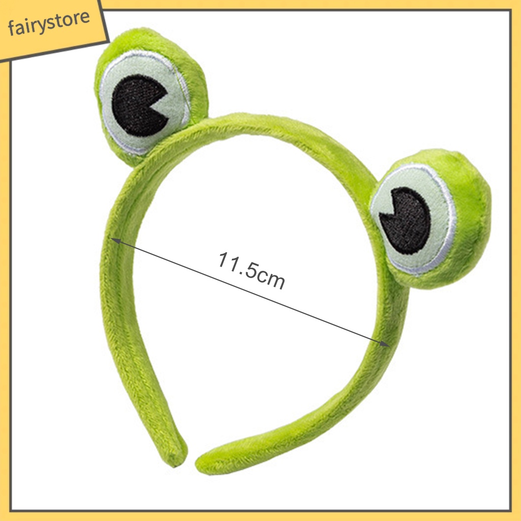 Băng Đô Cài Tóc Co Giãn Chống Trượt Hình Ếch Cho Nữ