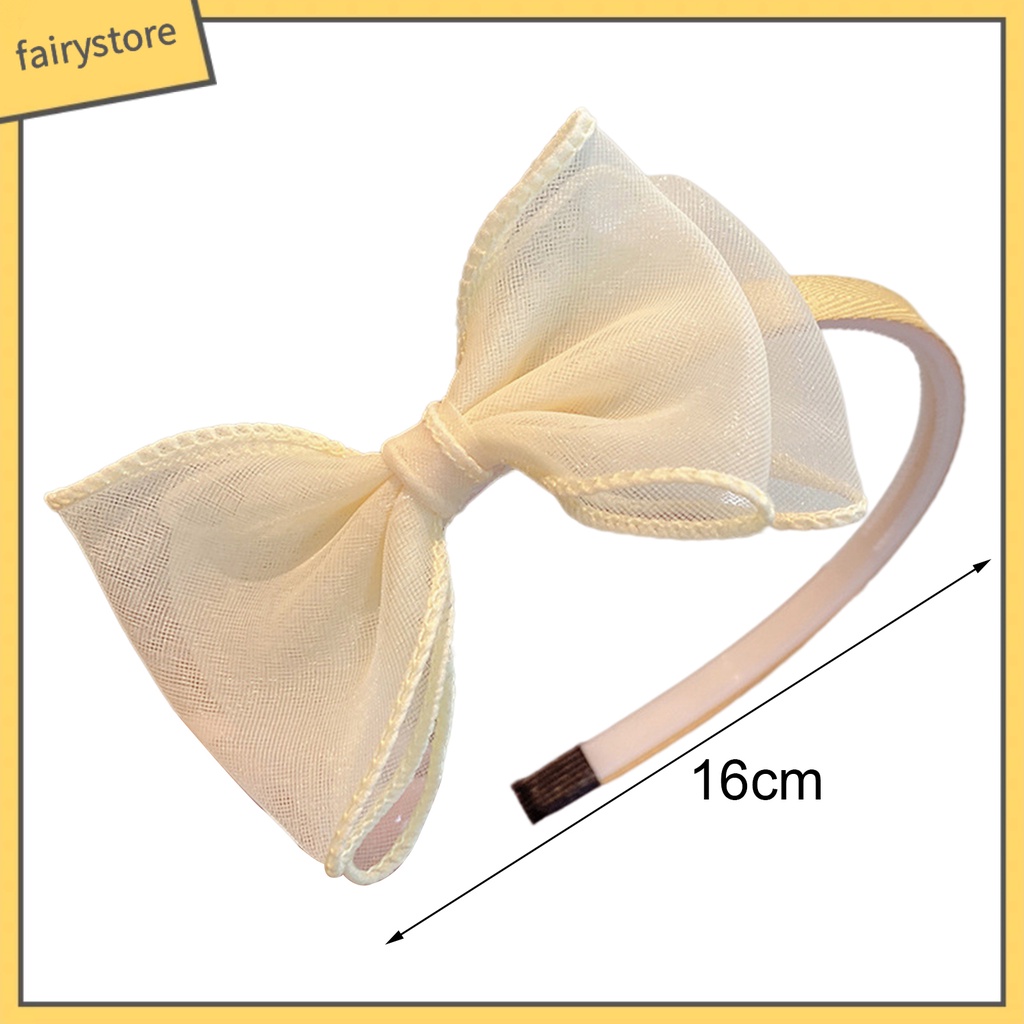 Băng Đô Nơ Đính Ngọc Trai Giả Lấp Lánh Co Giãn Dành Cho Bé Gái