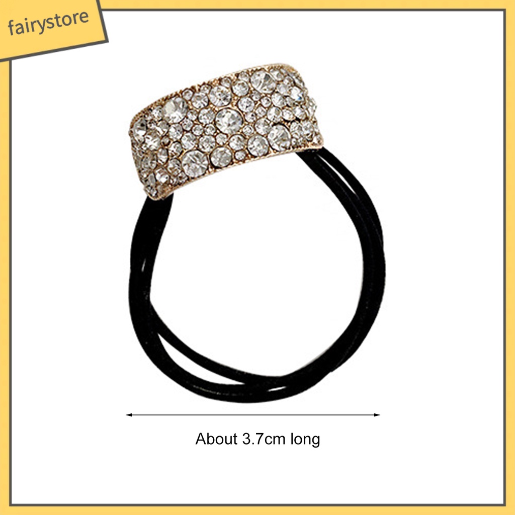 Dây Cột Tóc Co Giãn Nhiều Lớp Đính Đá Trang Trí Thanh Lịch