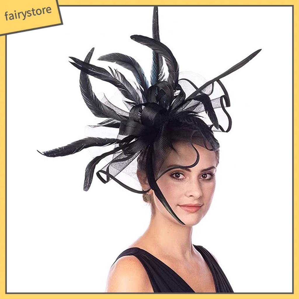 Mũ Lưới Thắt Nơ Trang Trí Tóc Màu Trơn Thanh Lịch