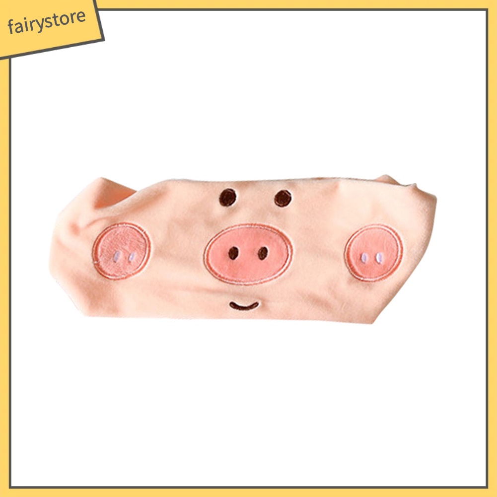 Băng Đô Cài Tóc Vải Mềm Hình Chú Heo Hoạt Hình Đáng Yêu Cho Nữ