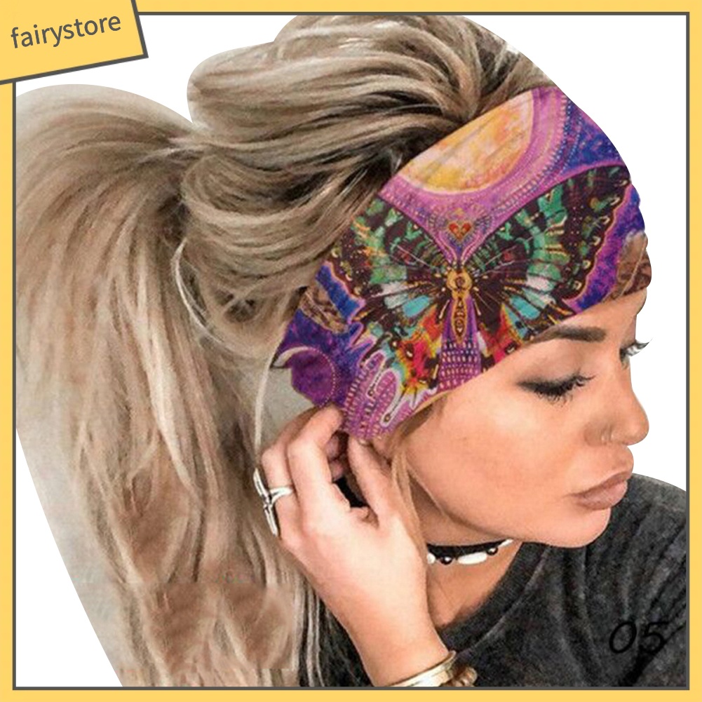 Băng Đô Thể Thao Bản Rộng Co Giãn Thoáng Khí Thấm Hút Mồ Hôi Nhiều Màu