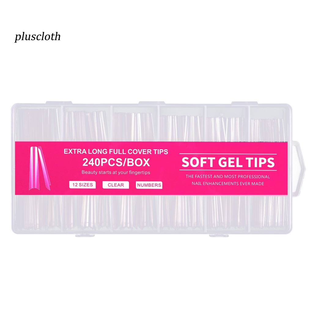 1 Hộp Móng Tay Giả Bằng Nhựa Trong Suốt Độ Bền Cao Có Thể Tháo Rời