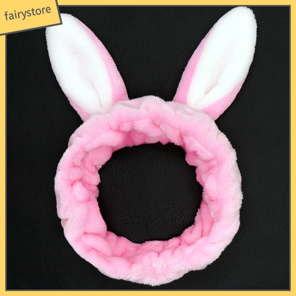 Băng Đô Tai Thỏ Dễ Thương Dùng Rửa Mặt / Trang Điểm Cho Nữ