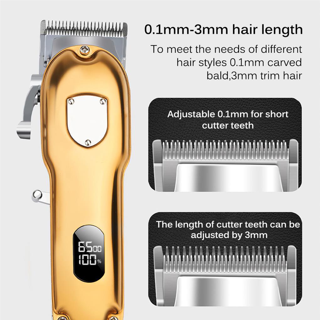 Tông Đơ Điện Bằng Kim Loại Có Thể Điều Chỉnh Tốc Độ Màn Hình LCD