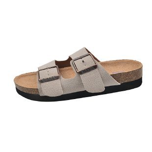 Duoya Tóc Thẳng ~ [Hàng Có Sẵn] Giày Sandal Birken Đế Dày Bằng Da Mềm Có Khóa Kim Loại Dành Cho Nữ Miễn Phí Vận Chuyển