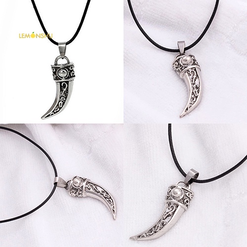 Vòng cổ Nanh SóI BằNg ThéP Titan ThờI Trang