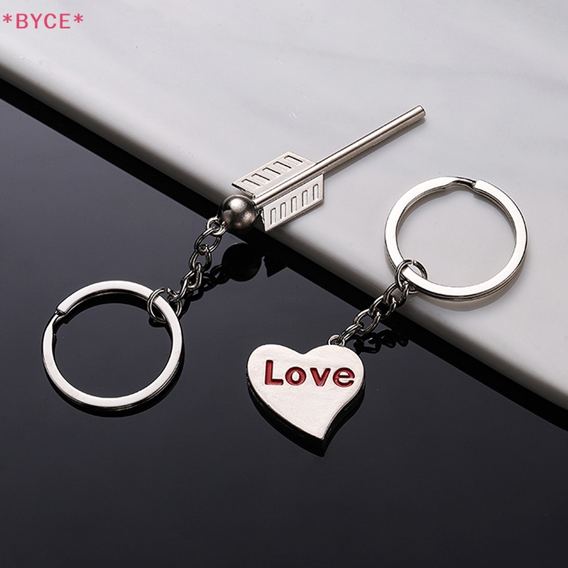 1 Cặp Móc Khóa Hình Mũi Tên Và Nút Bần Bằng Hợp Kim Sáng Tạo Cho Cặp Đôi Mới