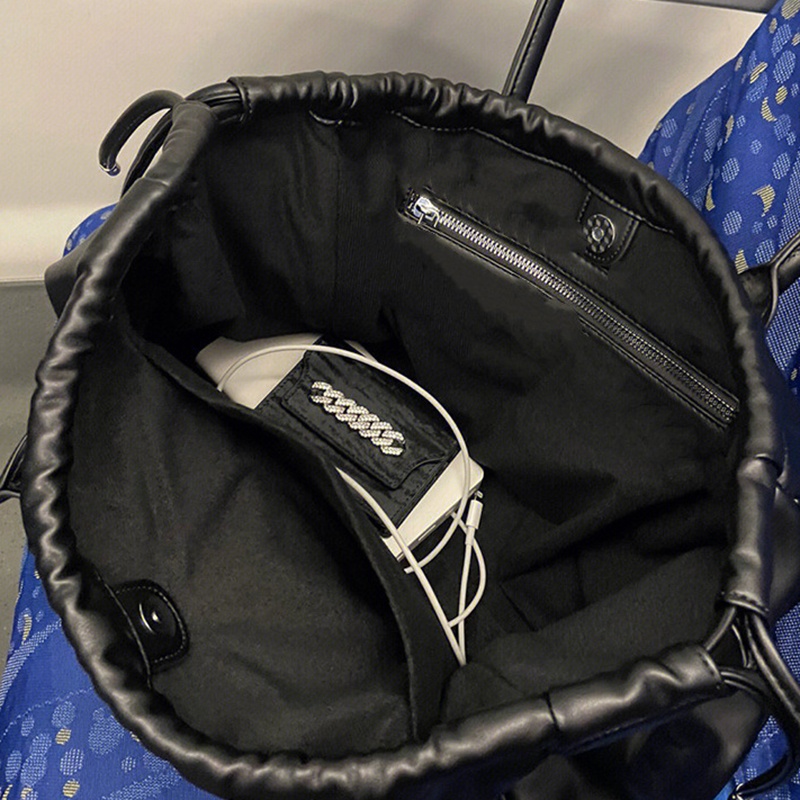 Túi tote Dây Rút Đeo Vai Sức Chứa Lớn Phong Cách retro Dễ Phối Đồ Thời Trang Cho Nữ