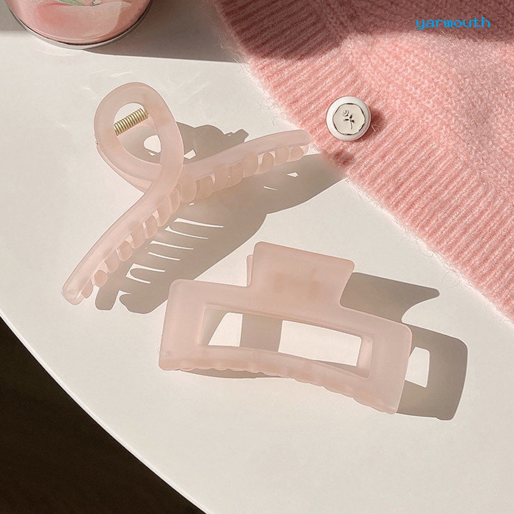 Kẹp Tóc Càng Cua Dạng Lò Xo Rỗng Co Giãn Cố Định Răng Lược Màu Sắc Ngọt Ngào Cho Nữ