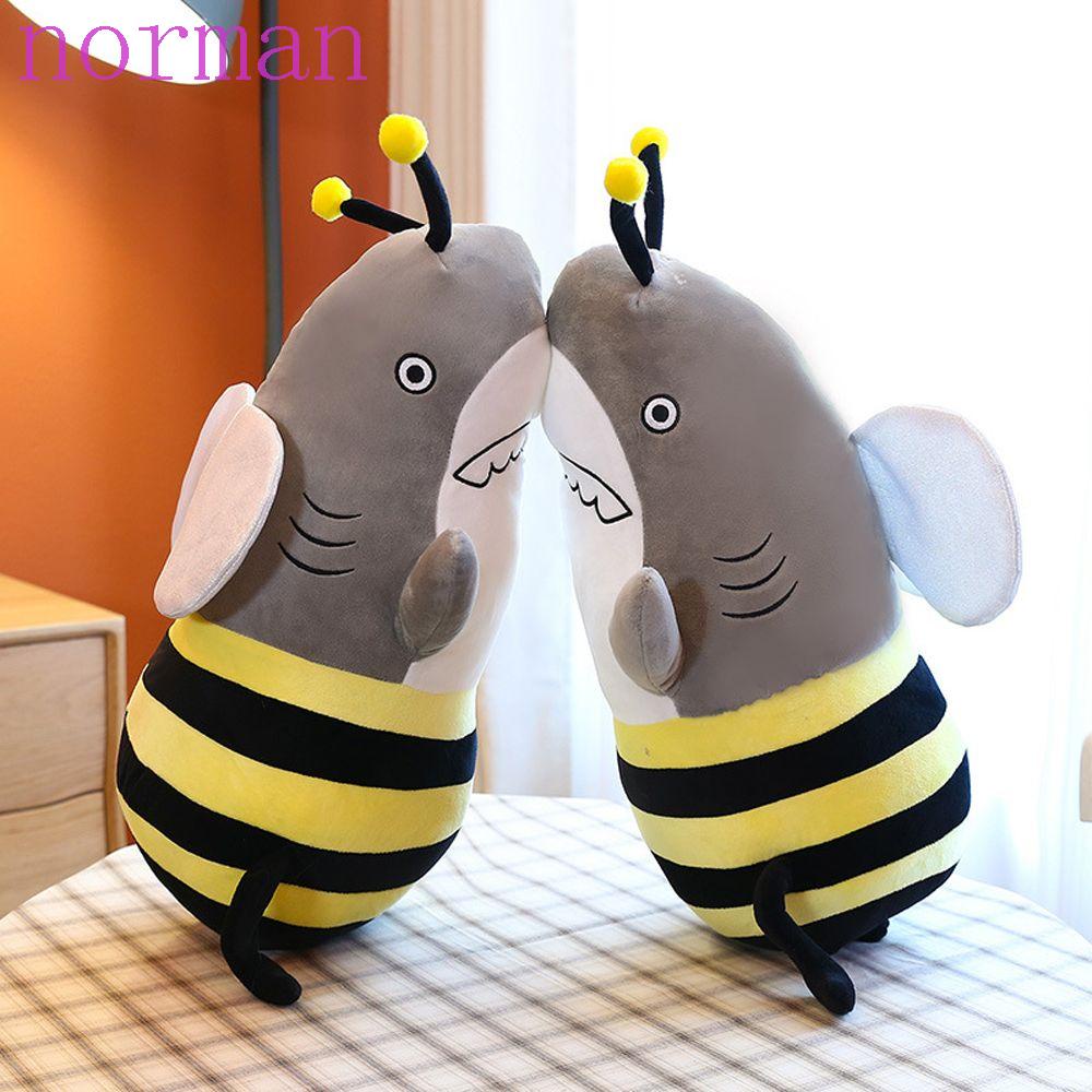 Đồ chơi nhồi bông Hình Cá Mập / Ong Hoạt Hình Trang Trí Giáng Sinh