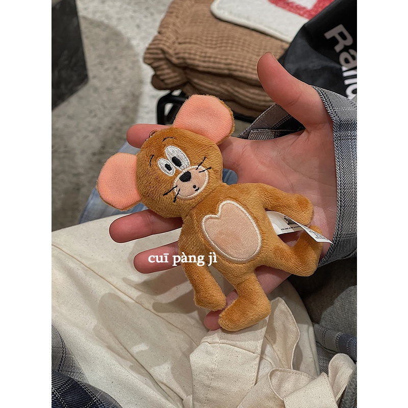 Móc Khóa Hình Mèo Tom Và Chuột Jerry Nhồi Bông Dễ Thương