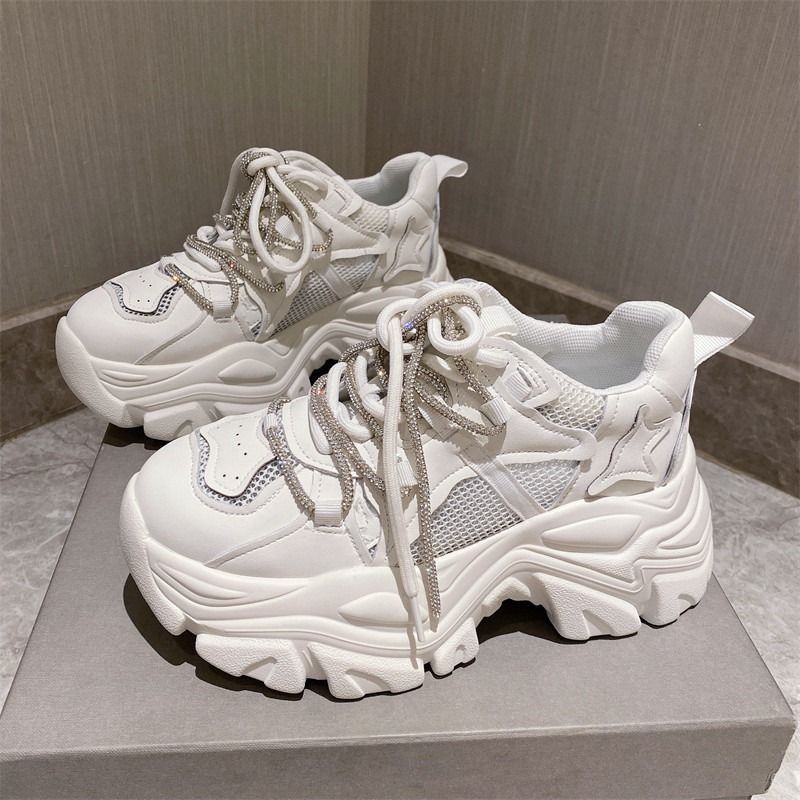 Giày Thể Thao Lưới Đế Dày Buộc Dây Kiểu Châu Âu Dễ Phối Đồ Cho Nữ