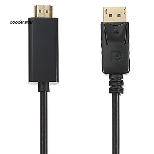 Dây Cáp Chuyển Đổi 1.8m 1080P DP Male Sang HDMI-compatible Male AV Cho PC Laptop