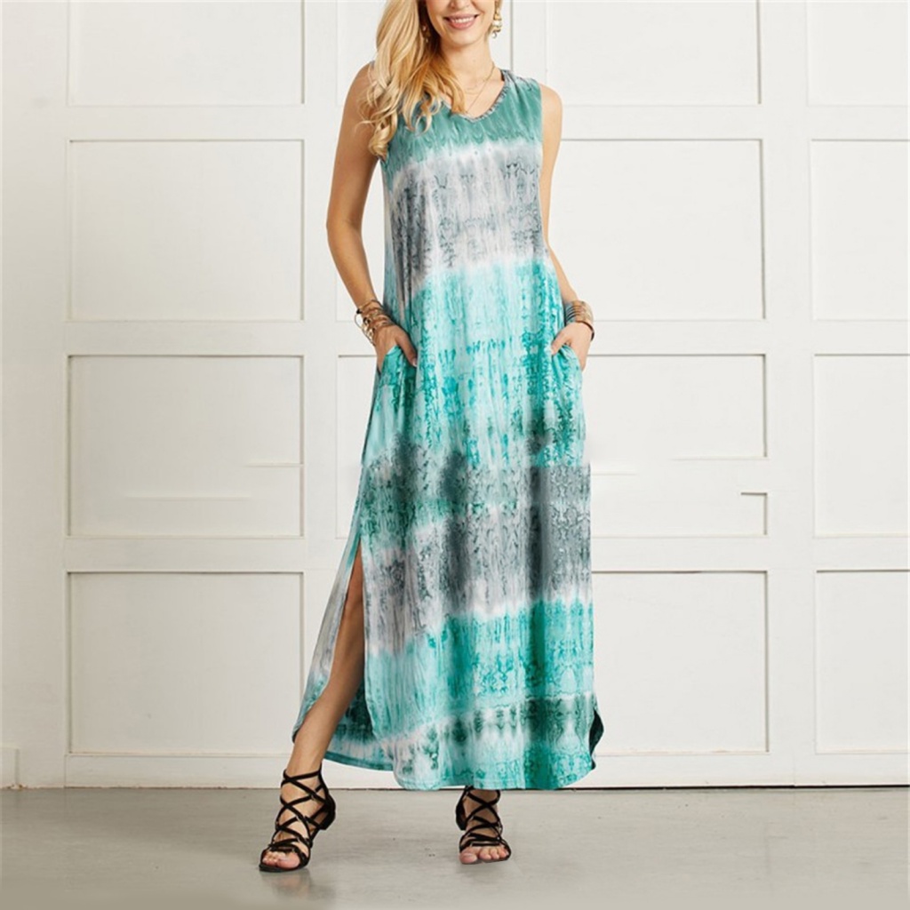 Đầm Không Tay Cổ Chữ V Xinh Xắn Dành Cho Nữ