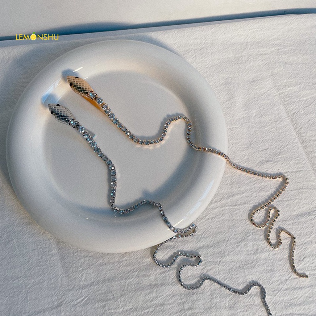 Chuỗi Dây Xích Hình Rắn Đính Đá Lấp Lánh Dùng Trang Trí Tóc