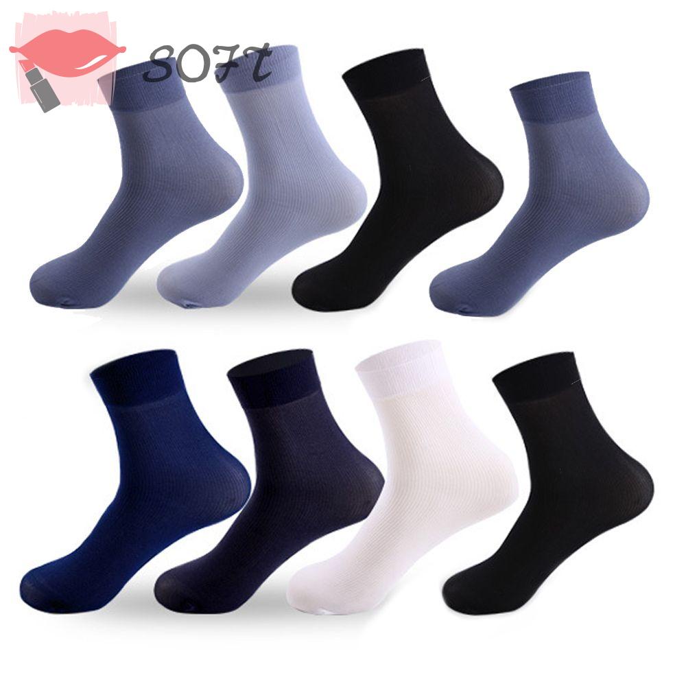 Set 10 Đôi Vớ Siêu Mỏng Co Giãn Màu Đen Trơn Dành Cho Mùa Hè