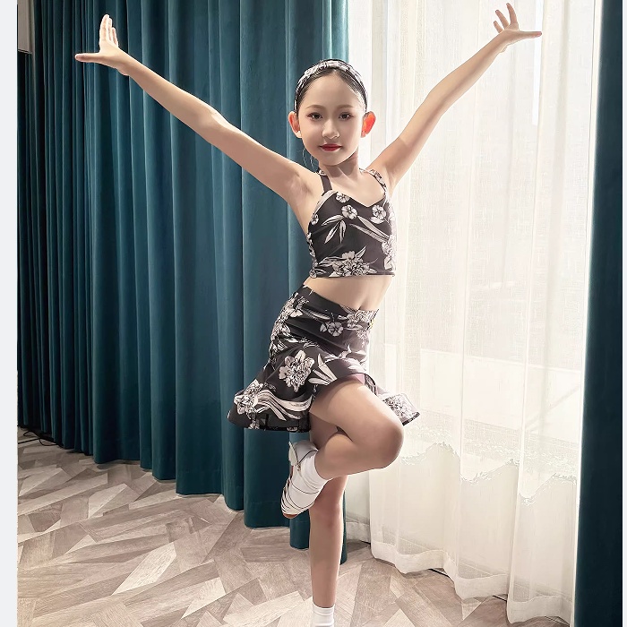Đầm Khiêu Vũ Nhảy Latin Chuyên Nghiệp Thời Trang Mùa Hè Cho Bé Gái