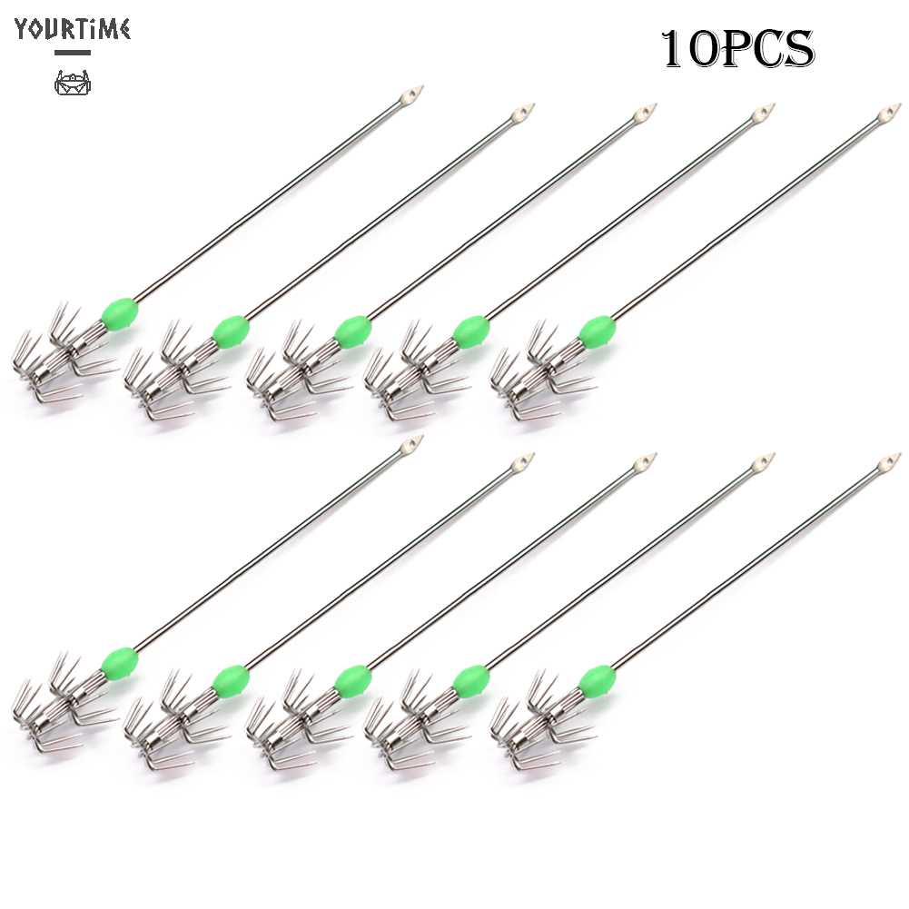 Bộ 10 Chiếc Móc Câu Hình Con Mực Phát Sáng Trong Bóng Tối