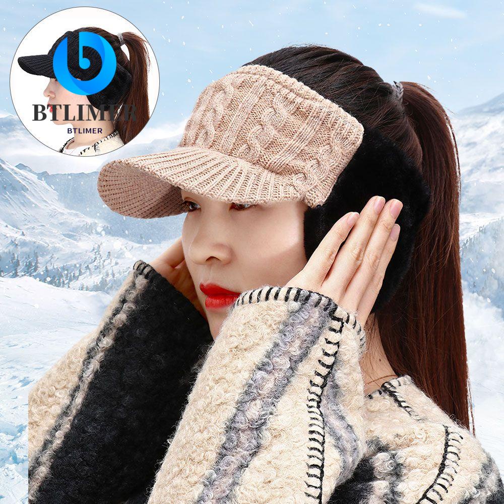 Btlimer Mũ Lưỡi Trai Dệt Kim Hở Chóp Thời Trang