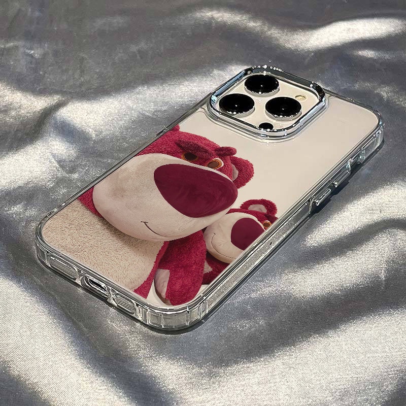 ✅Ốp Điện Thoại Mềm Chống Sốc Họa Tiết Gấu Và Dâu Tây QRH0 Cho Apple 11plus14proins Style 713 iPhone12 8 max