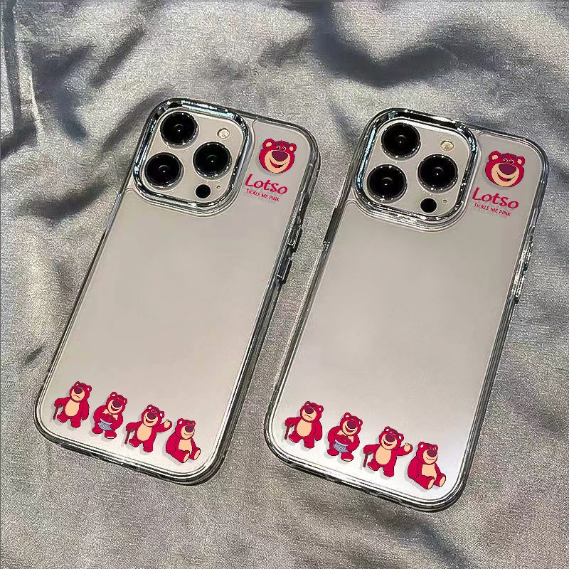 ✅Ốp Điện Thoại Mềm Chống Sốc Họa Tiết Gấu Và Dâu Tây 87 Cho Iphone 12 14 Pro 1311 Plus max