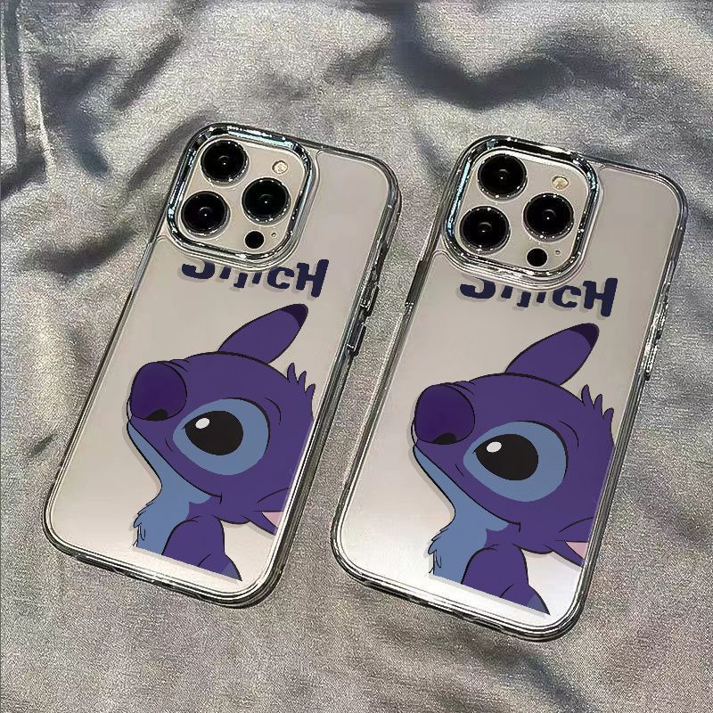 ✅Ốp Điện Thoại Mềm Chống Sốc Hình Stitch Màu Xanh Dương Cho Iphone 713 max plus 14Pro 12118