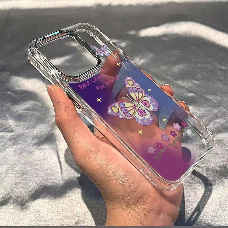 ✅Ốp Điện Thoại Mềm Chống Sốc Họa Tiết Bướm Đơn Giản 8In Cho Iphone 12Plus 13 3X7K 1114pro max7