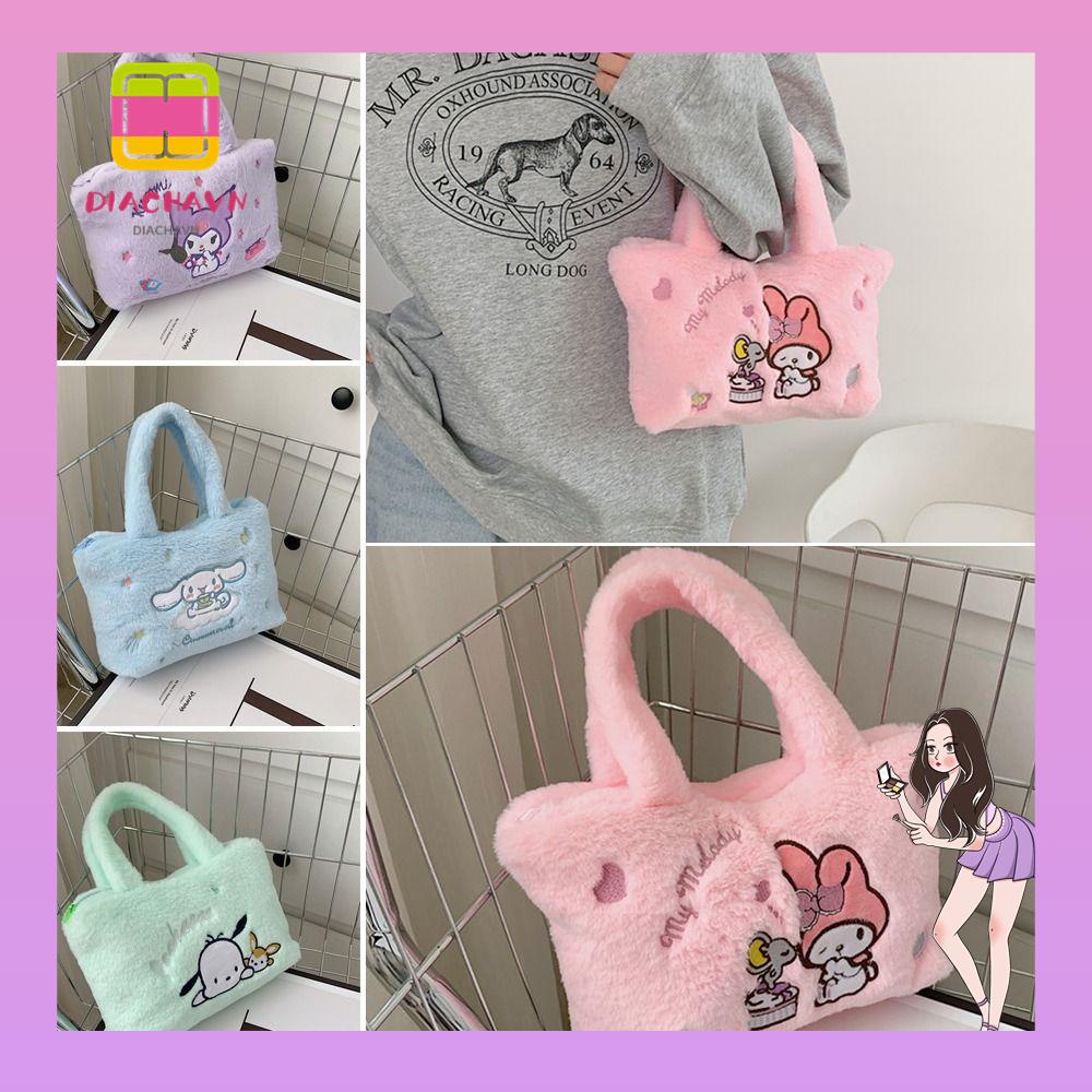 Túi Tote Họa Tiết Hoạt Hình Kuromi Cinnamoroll Cho Bé Gái