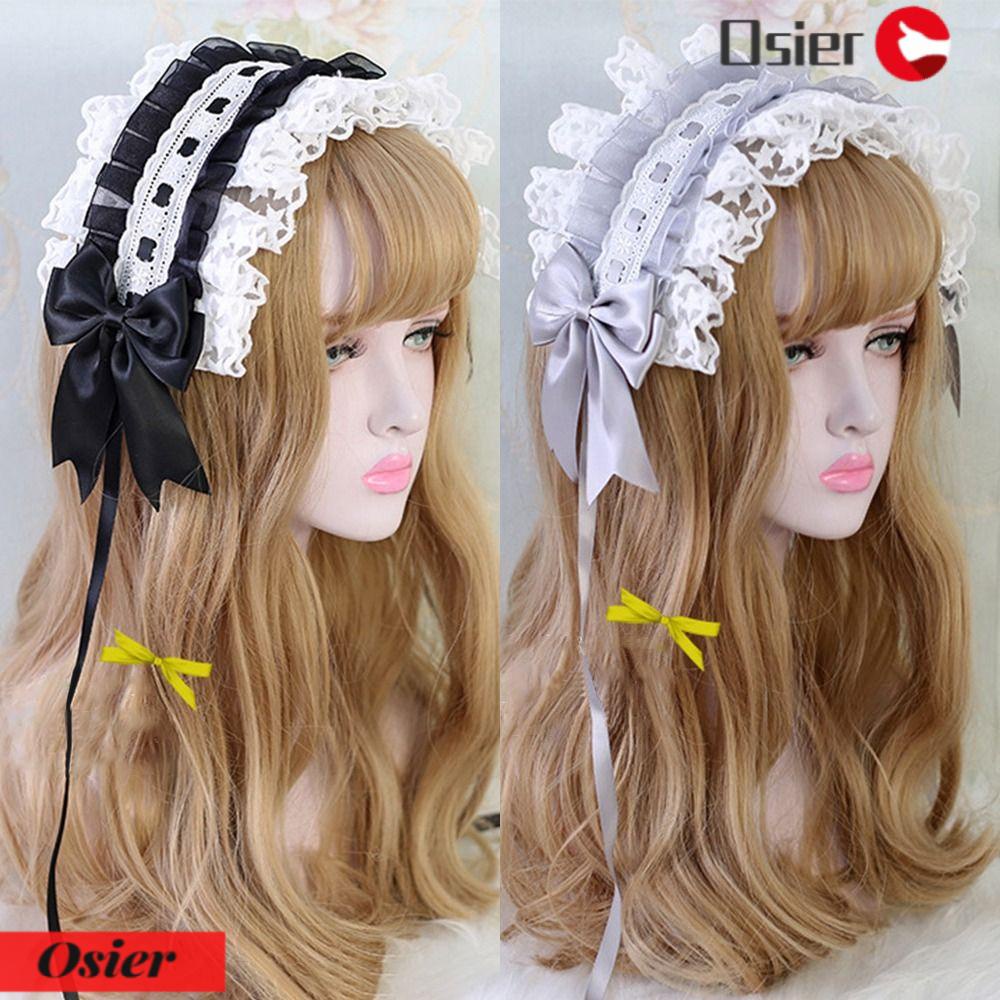 Kẹp Tóc Phối Bèo Thêu Họa Tiết Cô Hầu Gái Phong Cách Lolita Ngọt Ngào 1