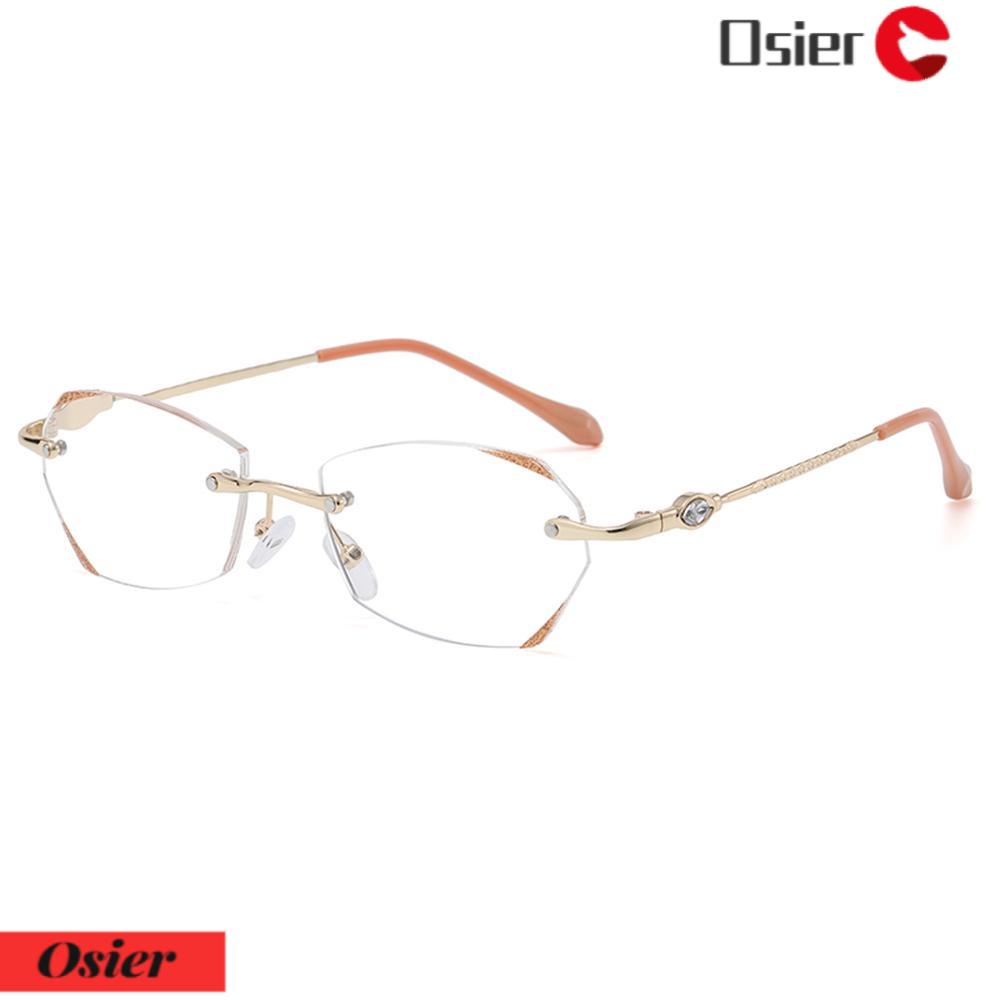 Osier1 Kính Đọc Sách Không Gọng Chống Bức Xạ Chống Ánh Sáng Xanh Dương Cổ Điển Nghệ Thuật Cho Nam Và Nữ