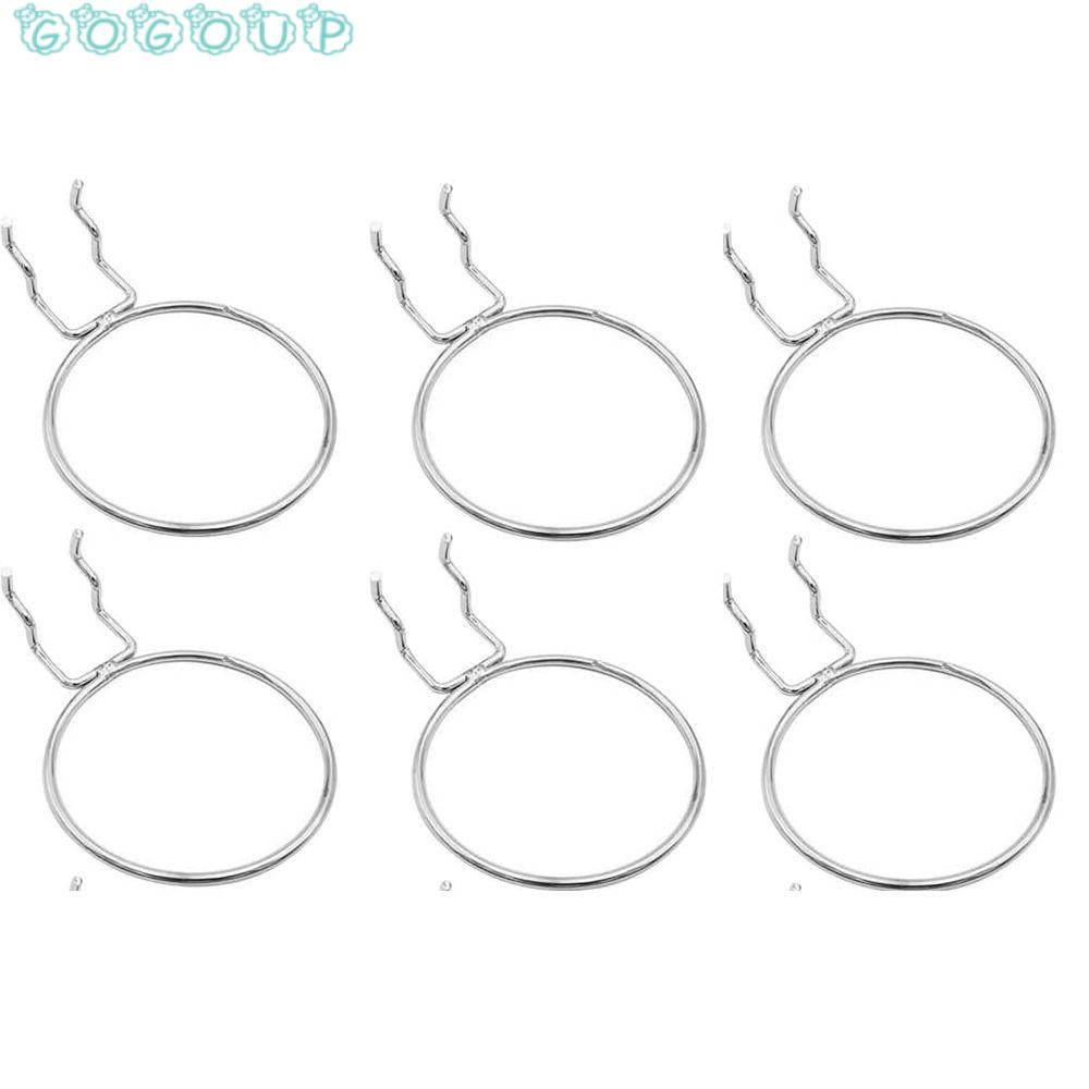 Set 6 Giá Đỡ Trưng Bày Cốc Bằng Kim Loại Mạ Kim Loại Tiện Dụng Cho Gia Đình