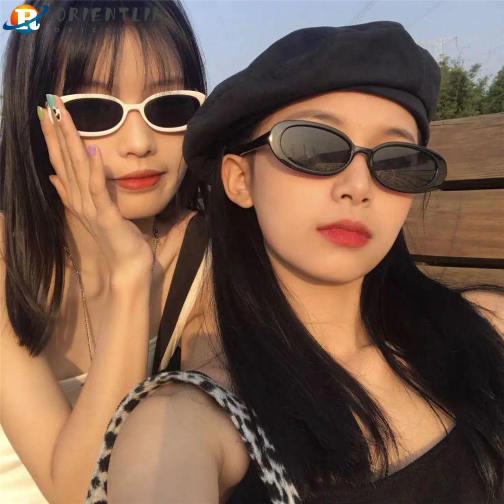 Kính Mát Hình Oval Chống Tia UV400 Phong Cách Gothic Thời Trang