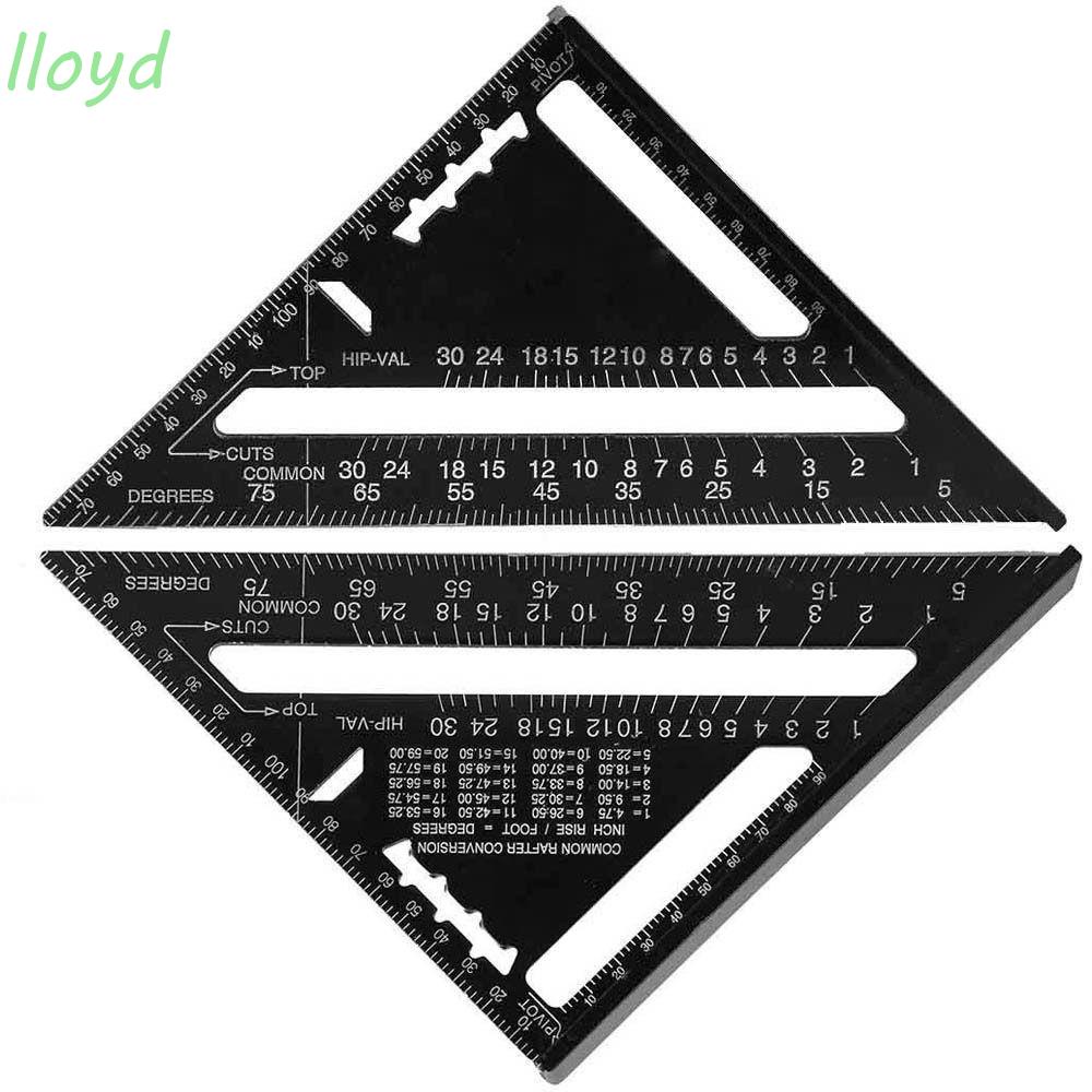 Thước Đo Tốc Độ Hình Vuông Bằng Hợp Kim Nhôm Màu Đen Chuyên Dụng Cho Thợ Xây Dựng