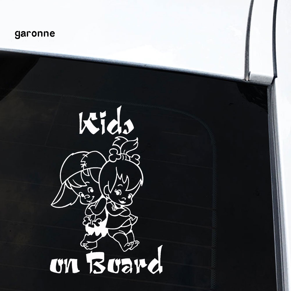 Nhãn Dán Phản Quang Họa Tiết Hoạt Hình Kids on Board Dễ Thương Trang Trí Xe Hơi